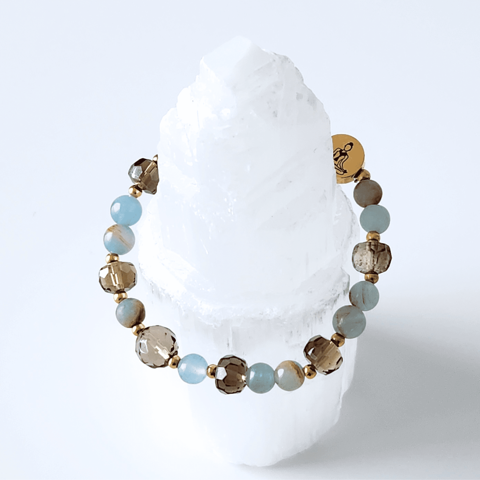 Bracelet Calcite Aquatine Lémurienne - Créations Beaux Malas