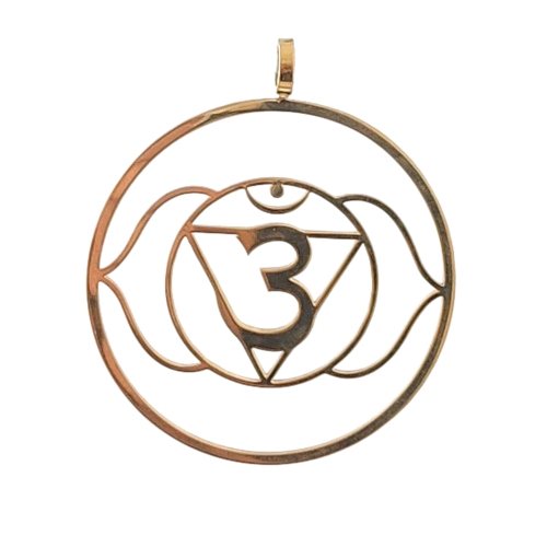 Pendentif Doré - Chakra 3e Oeil