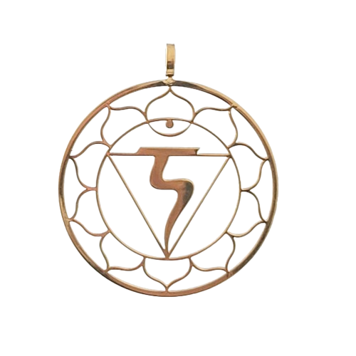 Pendentif Doré - Chakra Plexus Solaire